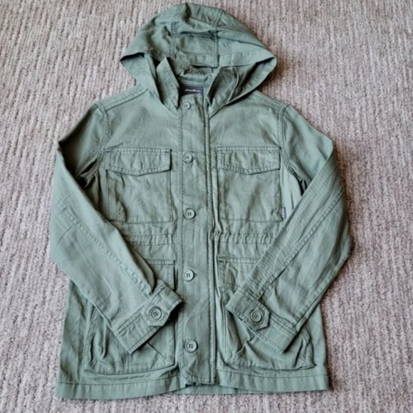 GIRLS SPRING HOODED JACKET LOT: LAND'S END RAIN COAT EDDIE BAUER UTILITY SIZE 7 - Picture 7 of 15